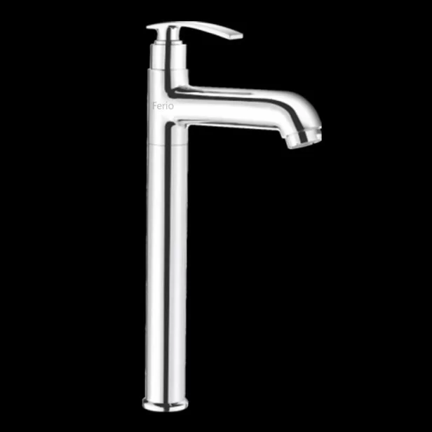 Ferio Deck-Mount Single-Handle Was Basin Premium Brass Chrome Finish  Kitchen And Bathroom Faucet With Swivel Spout - Silver