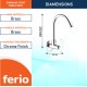 Ferio Full Brass Wall Mounted Sink Tap Cock for Single Lever Cold-Only Kitchen Faucet Chrome Finish Wash Basin Sink Cock Taps with Swivel Spout Foam Flow 15mm with flange Pack of 1