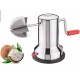 Ferio Stainless Steel Coconut Scrapper with Vacuum Base Coconut Grater Kitchen, Coconut Crusher Coconut Scraper Tool Manual Hand Roller-Silver