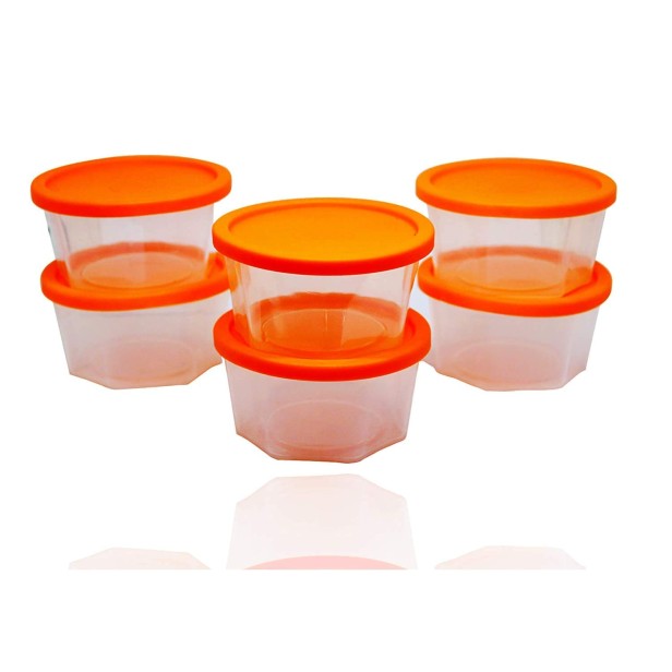 Ferio 200 ML Plastic Airtight Container/Storage Box for Kitchen Jar Set, Kitchen Organizer Container Set Items, Air Tight Containers For Kitchen Storage (Set Of 6) 