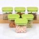 Ferio 600 ML Air Tight Kitchen Storage Container for Rice | Dal | Atta, BPA-Free, Flour | Cereals | Snacks | Stackable | Modular, Round-(Pack Of 6,Green)