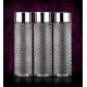 Ferio Crystal Diamond Water bottle set for Fridge, Office, Sports, School, Gym, Yoga | 1000 ML | Unbreakable & Leak-Proof (Transparent, Pack of 3 )