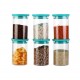 Ferio 900ML Airtight Food Storage Container Set Kitchen & Pantry Organization Containers Set- BPA-Free - Clear Plastic Canisters with Durable Lids-(Pack Of 3, Blue)