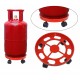 Ferio Gas Cylinder Stands, LPG Cylinder Trolley with Wheels Easily Movable Stand with Wheels Gas Bottle Trolley LPG Cylinder Stand ( Red , Pack of 1 )