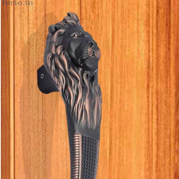 Ferio 10 Inch 250 MM Aluminum Lion Shape Heavy Duty Main Door Handle | Glass Door Handle | Glass and Wooden Door | Door Pull Push Handle For Door Handle Drawer Handle Window Handle For Home Decor (Pack Of 1)