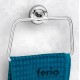 Ferio Rectangular Stainless Steel Napkin Holder, Towel Ring, Towel Holder and Towel Hanger for Towel Rod Bathroom Napkin Ring for Wash Basin and Kitchen Chrome Finish - (Pack of 1)
