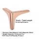 Ferio Heavy Stainless Steel Rose Gold Sofa Leg for Furniture Fitting 3 Inch Hight ( 7.5 cm ) Golden Finish - Set of 4 Pic (3 Inch, Rose Gold)