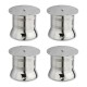 Ferio Stainless Steel Sofa Leg 65 MM Round 3 Inch Legs for Sofa Furniture Leg for Home Sofa legs  Hardware  Home Improvement - Silver Glossy ( Pack of - 4 Pic )