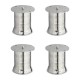 Ferio Stainless Steel Sofa Leg 65 MM Round 4 Inch Legs for Sofa Furniture Leg for Home Sofalegs: Hardware: Home: Improvement Silver Glossy ( Pack of - 4 Pic )