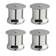 Ferio Stainless Steel Sofa Leg 65 MM Round 3 Inch Legs for Sofa Furniture Leg for Home - Silver Glossy ( Pack of - 4 Pic )