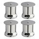 Ferio Stainless Steel Sofa Leg 65 MM Round 4 Inch Legs for Sofa Furniture Leg for Home Sofalegs: Hardware: Home: Improvement - Silver Glossy ( 4 Inch . Pack of - 4 Pic )