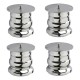 Ferio Stainless Steel Sofa Leg 65 MM Round 3 Inch Legs for Sofa Furniture Leg for Home - Silver Glossy ( Pack of - 4 Pic ) ( 3 Inch )