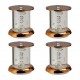 Ferio Stainless Steel Sofa Leg Round 3 Inch Legs for Sofa Furniture Leg for Home Sofalegs Hardware Home Improvement Rose Gold ( Pack of - 4 Pic ) (3 Inch )